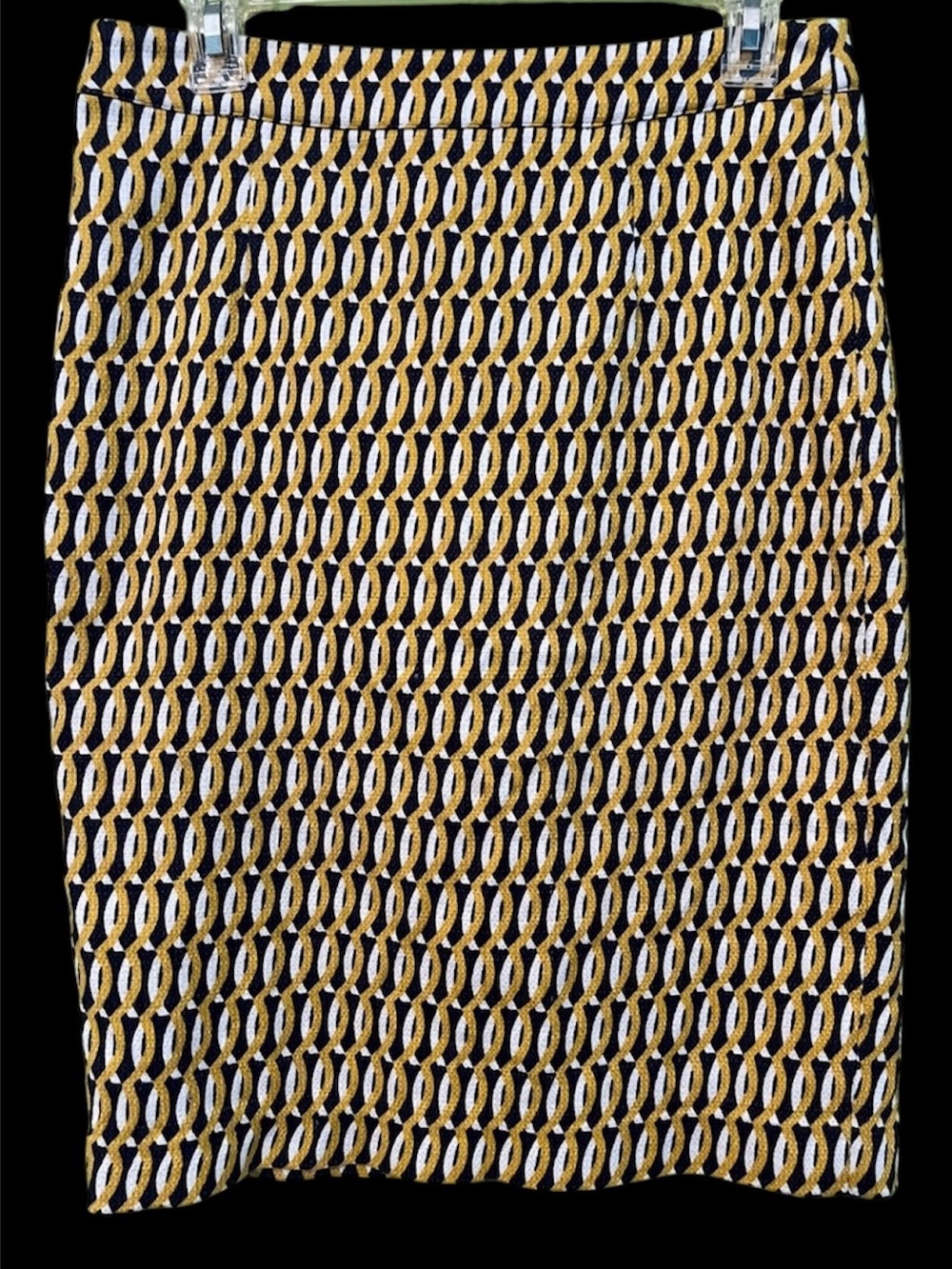 Black and Gold Print. Boden Pencil Skirt
